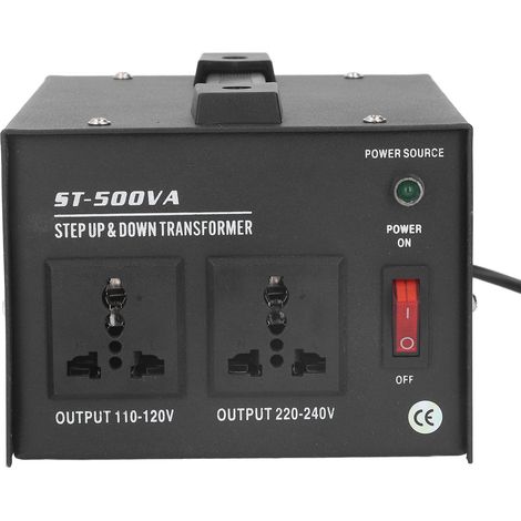 500-W-Abwärtstransformator, Hochleistungs-Spannungswandler, einstellbarer Ausgang 110 V/220 V, Eingang 110-120 V/220-240 V, EU-Stecker, für den privaten und gewerblichen Gebrauch. (1/5)