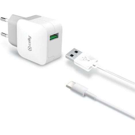 celly TCUSBTYPEC caricabatterie da muro bianco 2,4A USB-C (1/3)