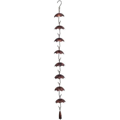 Chaîne de pluie élégante pour parapluies et décorations de jardin, clochettes suspendues uniques