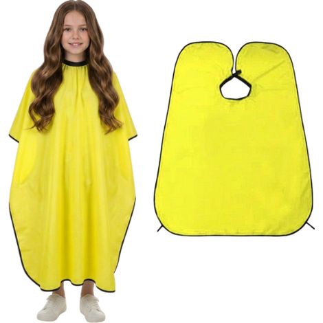 Mantellina da parrucchiere, grembiule da taglio, giallo, per salone di parrucchiere (1/5)