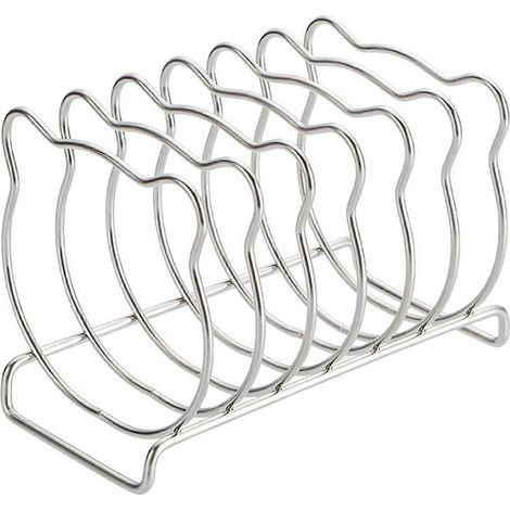 Étagère à pain en acier inoxydable antirouille, présentoir à pain mignon et fonctionnel pour la cuisine, le café, la boulangerie et les fêtes (1/5)
