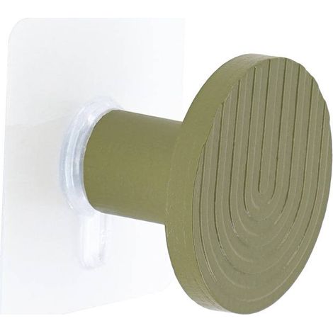 Piolo di bambù in legno inciso d 5cm su adesivo - verde oliva - Tendance (1/2)