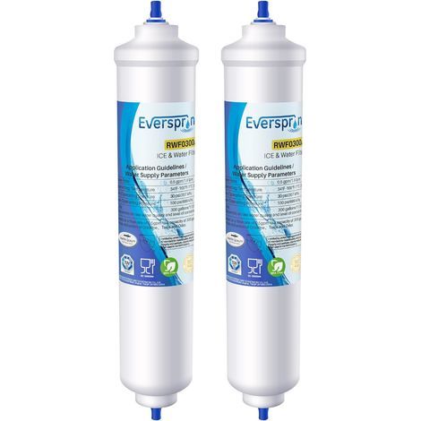 2er-Pack Wasserfilter, NSF-zertifiziert, Mehrschichttechnologie, Chlorreduzierung, für Samsung- und LG-Kühlschränke (1/5)