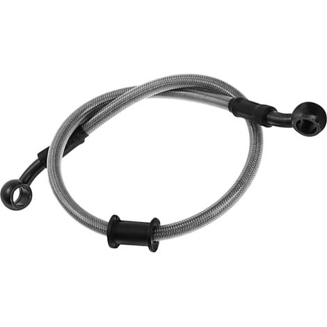 90cm Tuyau d'Huile de Moto, Embrayage et Frein Motocross en Acier Tressé - Hydraulique Renforcée, Carburant Flexibles - Tube Argent