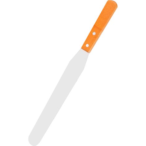 Spatule droite en acier inoxydable et bois pour décorer les gâteaux et pâtisseries, outil lisse pour la cuisson et la pâtisserie (1/5)