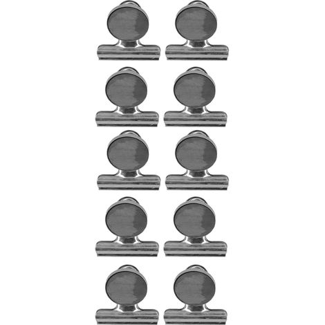10 Stück Magnetclips, Edelstahl, vernickelt, rund, Befestigungskraft, Magnetbefestigungsset, Silber (1/5)