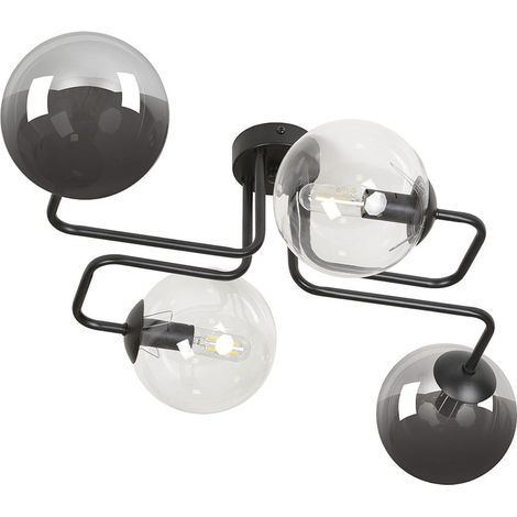 Plafonnier Emibig Brendi 4xE14 noir verre mix 55cm (1/5)