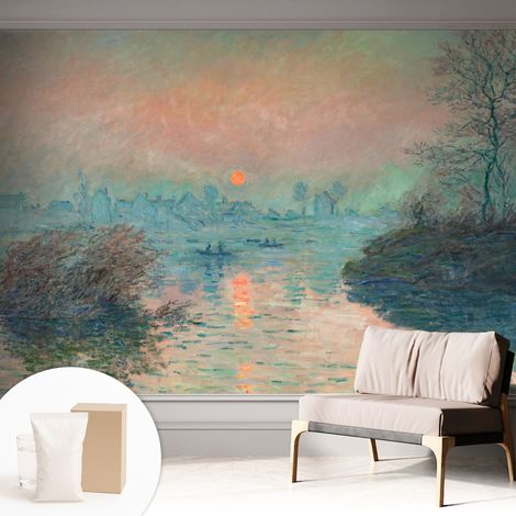 Papier peint intissé avec imprimé pour intérieur moderne application facile a motif - Colle incluse gratuite Crépuscule évocateur 312x219 cm (1/5)