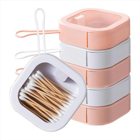 Boîte de rangement empilable pour élastiques à cheveux, organiseur portable de voyage, coffret de stockage modulable pour accessoires capillaires, boîtier transparent pratique. (1/5)