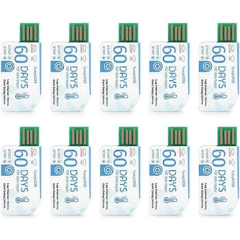 Lot de 10 enregistreurs de données de température USB TempU05S