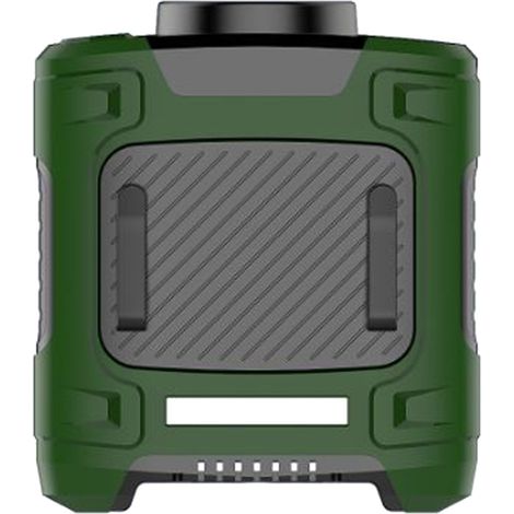 Ventilador portátil con clip para cinturón/collar, alimentado por batería externa, con 3 velocidades y luz LED, ideal para trabajadores al aire libre, labores agrícolas, pesca, acampada y senderismo.