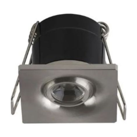 Mini spot LED 1W orientable carré Mat chrome (1/2)