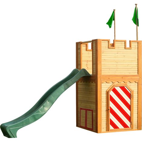 Axi Arthur Maison Enfant Avec Toboggan Vert Aire De Jeux Pour L'Extérieur Maisonnette / Cabane De Jeu En Bois Fsc (1/5)