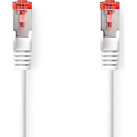 Nedis CAT6-Netzwerkkabel / RJ45 Stecker / RJ45 Stecker / S/FTP / 0.15 m / Innen / Rund / LSZH / Weiss / Box
