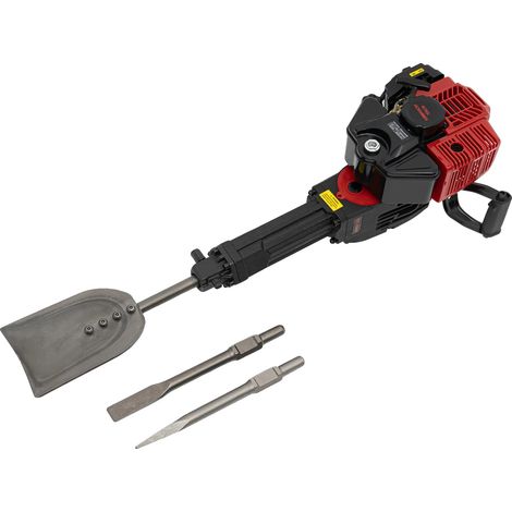 Machine de creusement d'arbres, excavatrice portable, 3 têtes pour la coupe des racines, Rouge/Noir (1/2)