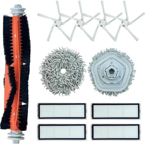 Accessoires de rechange pour aspirateur robot W10 et W10 Pro – brosse principale, brosses latérales, filtres HEPA, tampons de nettoyage