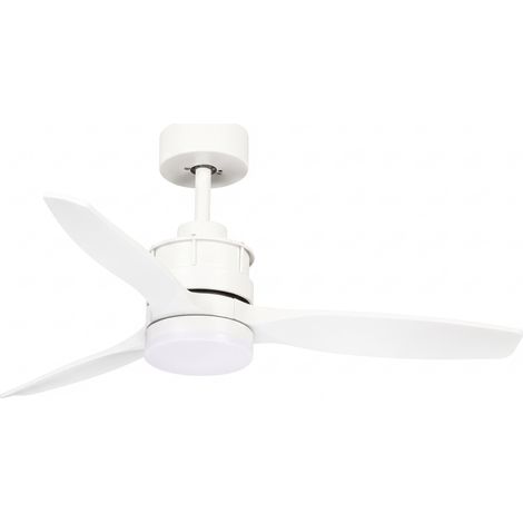 Ventilador Dc Barrax 18w Blanco 3aspas 6vel 106d Luz Opcional 2250lm 3000-4500-6500k Remoto+memoria+temporizador