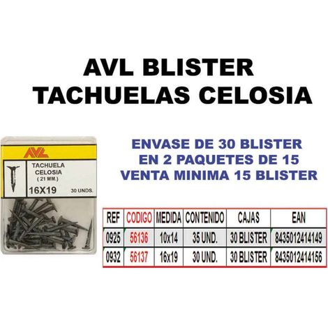 AVL Clous Blister Treillis Noir 16x19 0932