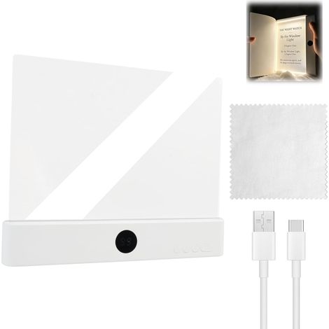 Wiederaufladbare LED-Flachleselampe mit Timer, dreifarbigem Licht, Augenschutz, 1200-mAh-Akku, hochohmigem Panel zum Lesen im Bett, energiesparend