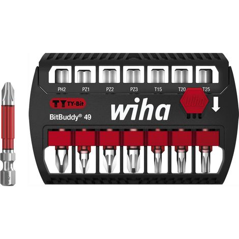 Wiha Set di inserti BitBuddy® inserto TY 49 mm Phillips, Pozidriv, TORX® 7 pz. 1/4" E6,3 (42116) (1/2)