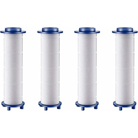Pommeau de douche à hélice, filtre de douche à 360 ° à haute pression, pomme de douche rotative à économie d'eau, kit turbocompressé, pommes de douche à main (4 filtres) (1/5)