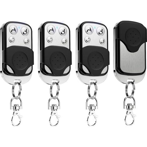 4 Pièces Telecommande Universelle Portail 433,92 MHz Copie Télécommande Garage sans Fil à 4 Boutons Duplicateur Porte de Garage Telecommande Porte Clés pour Voiture et Porte de Garage (1/5)