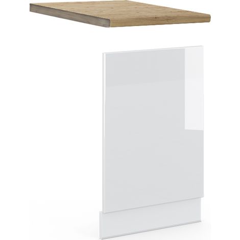Façade Fame-Line, Blanc Haute brillance, 45 cm , PT Chêne, Vicco