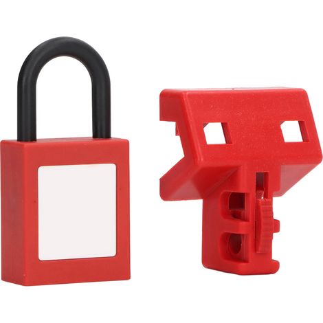 Dispositif de verrouillage de disjoncteur bipolaire avec cadenas pour interrupteur électrique (1/5)