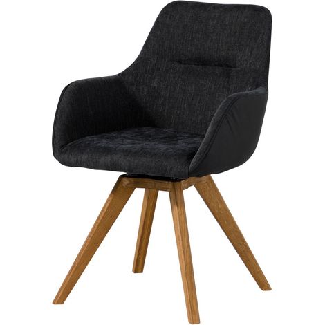 Drehstuhl Wildeiche 56x60x87 schwarz TACOMA 11
