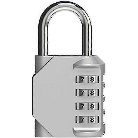 Cadenas à code, cadenas à combinaison 4 chiffres étanche pour extérieur, réinitialisable, idéal pour les écoles, les gymnases, les armoires, les abris de jardin, les placards, multicolore.