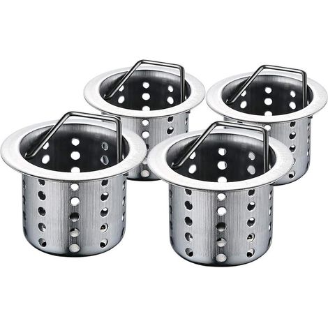 ZOLGINAH Filtre à Baignoire, Attrape Cheveux Filtre en Acier Drain Hair Catcher Inoxydable pour Évier de Bain Lavabo, Baignoires Bouchon de 3.5cm à 4.5cm(4 Paquets) (1/5)