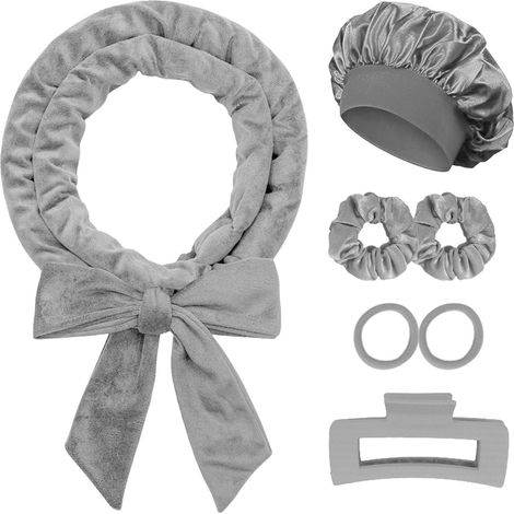 ABYSSE-Fer à friser, ensemble de 7 pièces comprenant un fer à friser sans chaleur et un bandeau, ensemble de fer à friser sans chaleur, fer à friser souple pour la nuit, fer à friser sans chaleur, con (1/5)