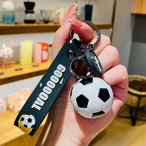 (Blanc)Porte Clef Football, Porte-cles de Mini Football de Football Cadeau d'Équipe de Football Ball (1/3)