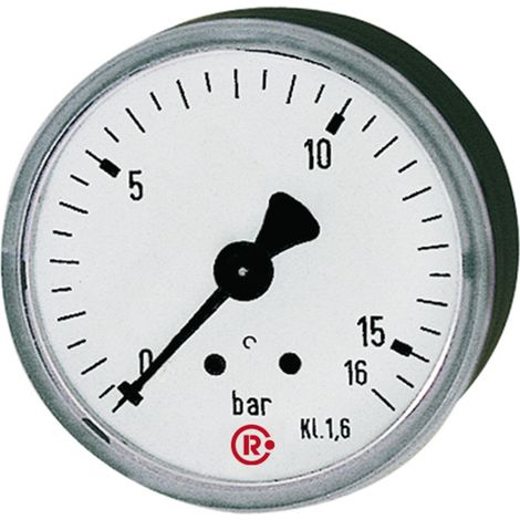 Riegler Standardmano, KS-G., G 1/4 hinten zentrisch, 0 - 40,0 bar, Ã˜ 63 (1/2)