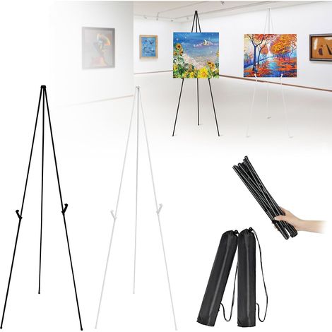 Lot de 2 chevalets réglables pour artiste - 160 cm - Pour poster de mariage - Intérieur et extérieur (1/5)