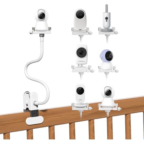 Support pour Moniteur bébé GHB,Support Universel pour caméra bébé pour Moniteur bébé Philips Avent,Supports à Pince pour HelloBaby/Blemil/Jeeber/Babyphone Philips Avent/Vtech/Momcozy/Boifun/Babystar (1/5)