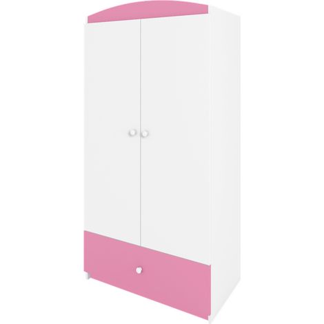 Armoire 2 portes enfant rose Drimy (1/5)
