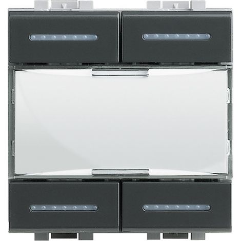 Commande 4 scénarios Livinglight MyHOME BUS anthracite BTICINO L4680