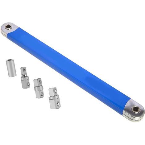 Clé d'extension coudée Offset avec adaptateur d'entraînement 1/2", 1/4" et 3/8", clé d'extension offset pour mécaniciens, artisans de garage-DOU (1/4)