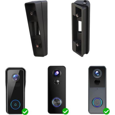 Support d'angle Réglable de 25 à 50 Degrés Compatible avec Sonnette sans Fil AVCE Camera J7/J9/J9plus, Adaptateur Réglage Kit Plaque Nontage