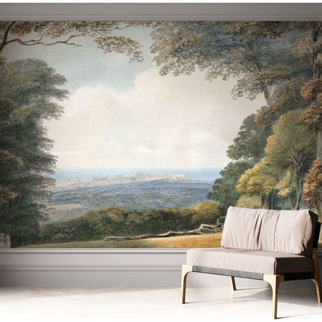 Selbstklebend Tapete - abwaschbar - Raumgestaltung Schlafzimmer Wohnzimmer Tapete Waldlandschaft 312x219 cm (1/5)