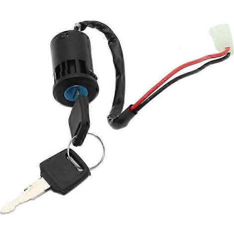 1 juego de interruptor de encendido universal de 2 cables para ATV con cerradura y llave para Go Kart, Scooter (1/5)
