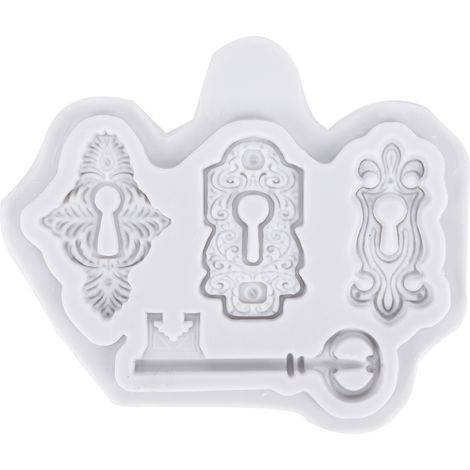 Moule à chocolat en silicone motif serrure, pâte à sucre, décoration gâteau, outil pâtisserie 50-1767 gris (1/5)