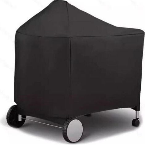 Housse Barbecue - 55 cm - Imperméable Vinyle Teint Dans La Masse - Ajustable Avec Velcro - Pour Grils Extérieurs - 1 Pièce (1/4)