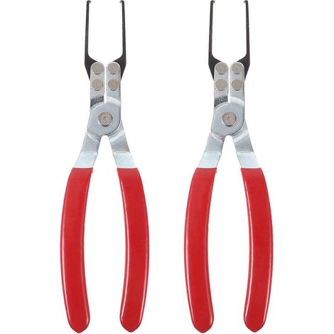 Lot de 2 pinces de démontage utiles pour la réparation automobile, extracteur de relais et de fusibles-23X9.5cm-Red