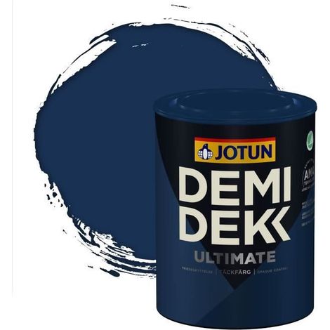 Peinture Bois - DEMI DEKK ULTIMATE - Lasure Opaque Satinée - RAL 5013 - 0,75L - Bleu Cobalt (1/2)
