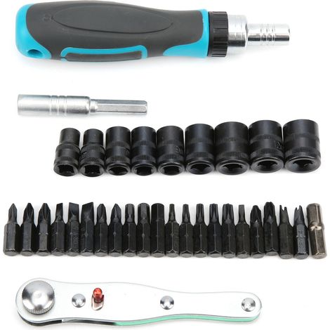 Schnellratschen-Schraubendreher-Set, Bit-Steckschlüssel, CW/CCW, 2-Wege-Schraubenschlüsselgriff, Kombinations-Hardware 21818 (1/5)