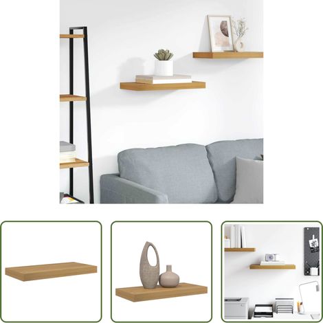 Rangement intérieur - Étagère Murale Marron 50 x 23 x 4 cm Bois d'ingénierie (1/5)