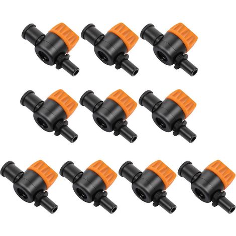 Raccords pour système d'irrigation 4/7, raccords pour tubes, contrôle du débit d'eau, 10 pièces (1/5)