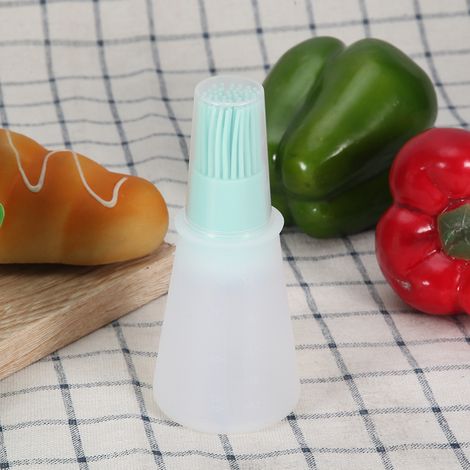 2 pièces Pinceau à Huile et Miel en Silicone pour Cuisine, BBQ, Cuisson et Pâtisserie - Vert (1/5)